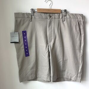 NWT Greg Norman Signature Series Flat Front Golf Shorts Bamboo Color Size 40